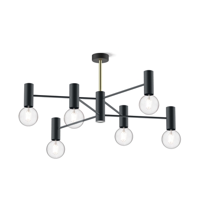 Modo Luce Chandelier plafoniera 13 luci 107cm nero