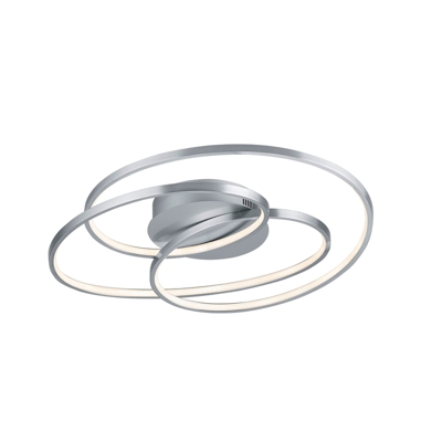 Plafoniera LED Gale, 60 cm, nichel satinato