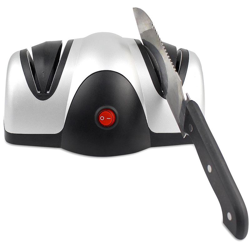 Affilacoltelli Elettrico, Affilatrice a Due Stadi, Nero/Argento, Materiale: Plastica ABS - TODECO en oferta