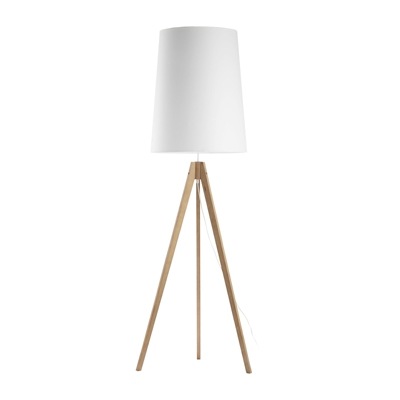 Piantana Walz, treppiede, paralume bianco