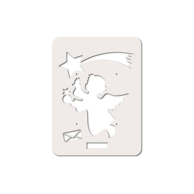 08MIAPLANGIOLETTBI Frontale Intercambiabile per Cassetta Postale MIA con Disegno Angioletto, Bianco - Alubox