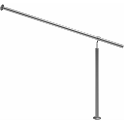ringhiera d'ingresso in acciaio inox antiruggine interno esterno corrimano muro corrimano ringhiera scala 150 cm (en) - Monzana en oferta