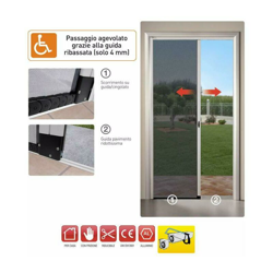 Tanke Zanzariera Carrarmato Porta Laterale Con Bottoncino Antivento Marrone 8017 150X240 Cm - SAN GIORGIO precio