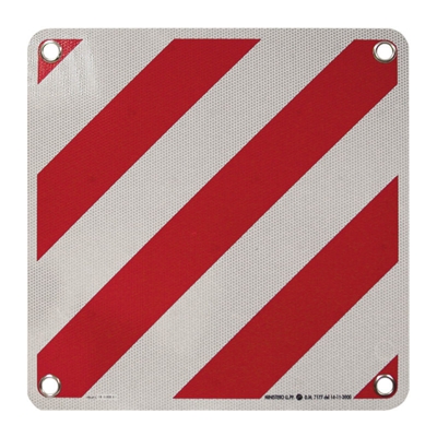 Cartello carichi sporgenti in metallo alluminio omologato camion auto trasporto