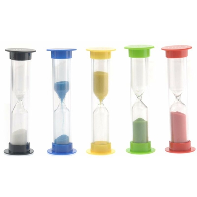 Set di 5 clessidre frazioni di tempo diverse, conta tempo per giochi e/o cucina - EGLEMTEK
