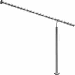 ringhiera d'ingresso in acciaio inox antiruggine interno esterno corrimano muro corrimano ringhiera scala 120 cm (en) - Monzana en oferta