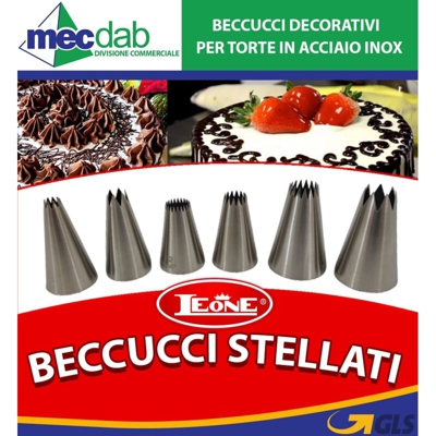 BECCUCCI ACCIAIO 18/10 SET 6 PZ. PUNTA STELLA CM.2,5X4h - BIGHOUSE IT