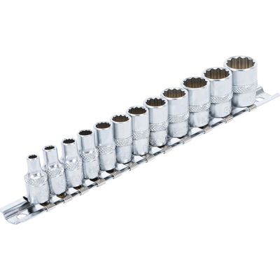 Technic Pro+ - Set Di Bussole, 12 Pezzi Con Punte Diverse, Attacco Da 1/4'' (Sistema Anglosassone) - BGS