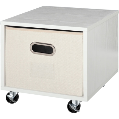 Vinsetto Cassettiera Portadocumenti Ufficio in Legno con Ruote e Cassetto Estraibile