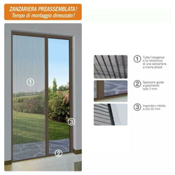 Zanzariera Plixe' Porta Laterale 150X240 Colore Grigio Antracite - SAN GIORGIO características