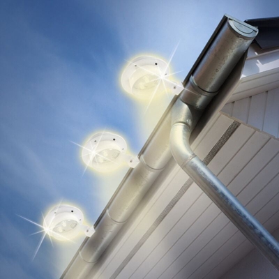 Set da 3 Faretti per grondaia, a energia solare - Tv Unser Original