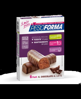 Pesoforma Barrette Al Cioccolato Al Latte 6 Pasti 12 Pezzi