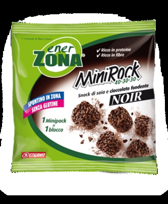 Enervit EnerZona MiniRock 40-30-30 Noir Snack Di Soia E Cioccolato Fondente 5 Biscotti 24g