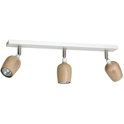 Faretto Carina - Applique - Bianco in Metallo, Legno, 63 x 24 x 17,5 cm, 3 x GU10, 35W - HOMEMANIA características