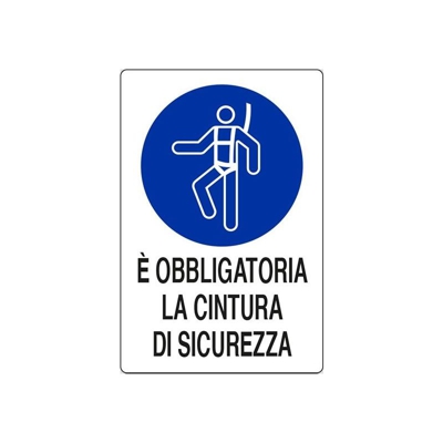 Segnale In Polionda 500X330 E' Obbligatoria La Cintura Di Sicurezza - GENERIC BRAND