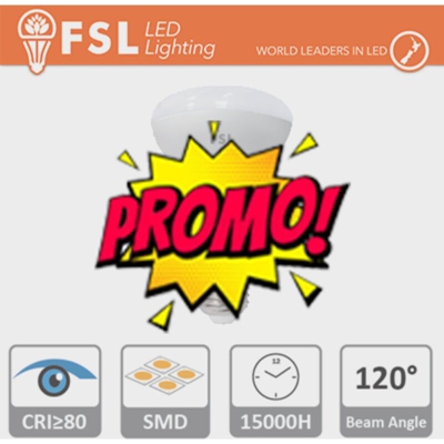 FSL - lampadina led spot r63 220-240 volt 8 watt A+ CE E27 bianco freddo no lif flr63a8w65k27