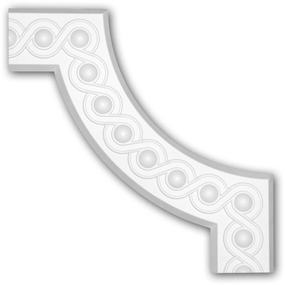 Elemento angolare 152376 Profhome elemento decorativo stile neoclassico bianco - PROFHOME DECOR
