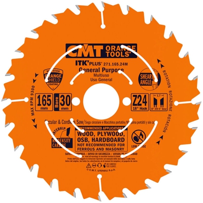 271.165.24M Lama Circolare (Ultra Itk) Hw 165X1.7/1.1X30 Z24 Atb+S - CMT ORANGE TOOLS