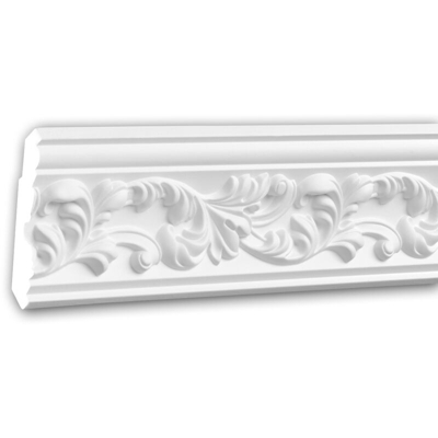 Profhome Decor - Cornice soffitto parete 150189F Profhome modanatura cornice flessibile modanatura tipo stucco stile rococò barocco bianco 2 m