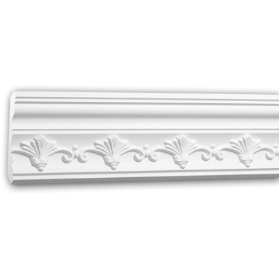 Cornice soffitto parete 150284F Profhome modanatura tipo stucco cornice flessibile modanatura stile neoimpero bianco 2 m - PROFHOME DECOR