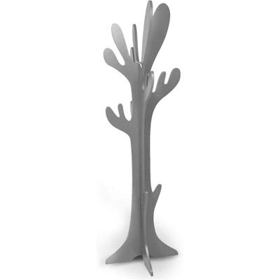Argonauta - Appendiabiti piantana grigio attaccapanni legno albero cm 170h