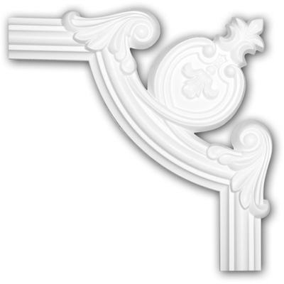Elemento angolare 152284 Profhome elemento decorativo design classico senza tempo bianco - PROFHOME DECOR