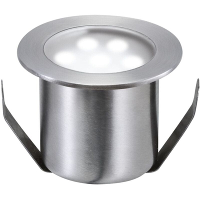 Paulmann 98869 Faretto Professionale da Pavimento EBL, Rotondo, IP65, 4 x 0,6 W, 44 mm, in Acciaio Inox - Osram