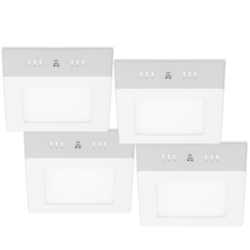 4 x Plafoniera a LED 6W AC 220-240 V 374 Lumen Quadrato 120x120 mm IP53 LED Pannello Bianco Neutro 4000K Faretto Quadrato da Incasso Pannello LED precio
