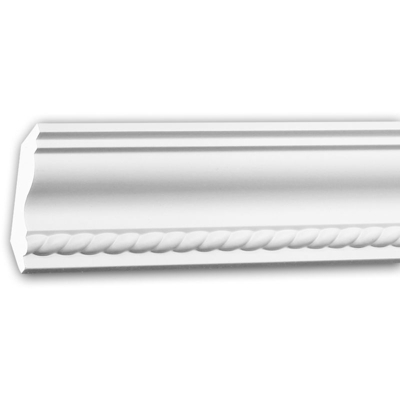 Cornice soffitto parete 150194 Profhome modanatura tipo stucco stile neoimpero bianco 2 m - PROFHOME DECOR