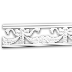 Cornice Parete 151371 Profhome modanatura tipo stucco fregio stile neoimpero bianco 2 m - PROFHOME DECOR características