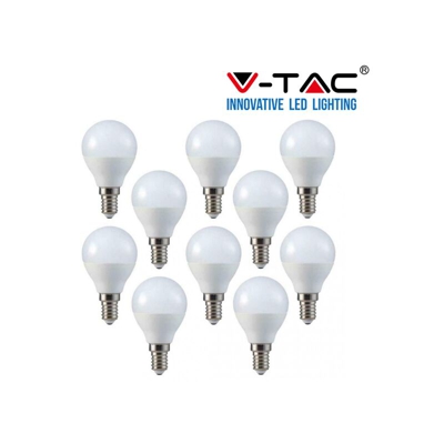 10 LAMPADINE LED V-Tac Bulbo E14 da 4W Lampade Luce Calda Naturale Fredda-naturale - S-DSHOP