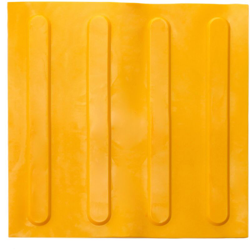 PrimeMatik - Pavimento tattile per non vedenti 25x25cm con linee anticipate giallo 10-pack características