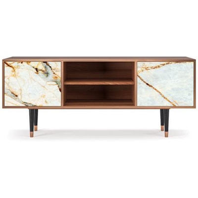 T2 Mobile Porta Tv, 2 Ante Con Apertura A Pressione, 170w X 48d X 69h - Sandy Marble