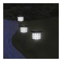 Bakaji - Lampada a Led con Carica Solare per Uso Esterno Illuminazione Giardino Nero características