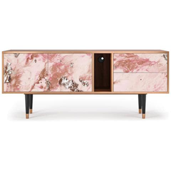 T1 Mobile Porta Tv, 2 Cassetti E 2 Ante Con Apertura A Pressione, 170w X 48d X 69h - Cotton Candy características