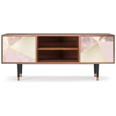T2 Mobile Porta Tv, 2 Ante Con Apertura A Pressione, 170w X 48d X 69h - Cosmopolitan Diva