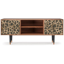 T2 Mobile Porta Tv, 2 Ante Con Apertura A Pressione, 170w X 48d X 69h - Enlarged Leaf características
