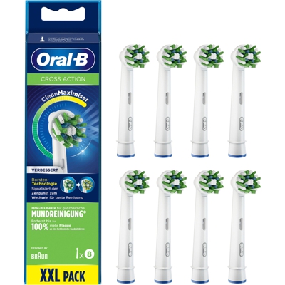 CrossAction 80339347 testina per spazzolino 8 pezzo(i) Blu, Verde, Bianco