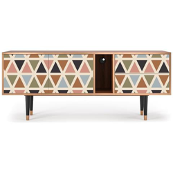 T1 Mobile Porta Tv, 2 Cassetti E 2 Ante Con Apertura A Pressione, 170w X 48d X 69h - Royal Triangles precio