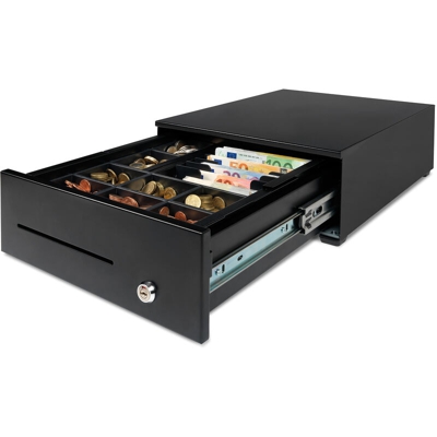 Cassetto cassa Hd-3342 per attività commerciali ad alto volume come bar, ristoranti e stazioni di servizio con microinterruttore e serrature a 3