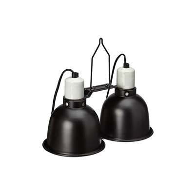 Reptiles Planet - Rectiles Planet - Supporto per Lampada Doppio con riflettori Twindome, 14 x 16 cm