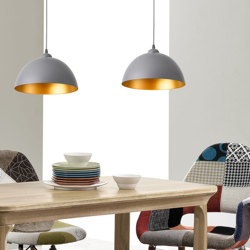 [lux.pro] - Set da 2 Lampade a Sospensione in Stile Vintage con Lunghezza Regolabile E27 60W 2X Lampadari in Design Industriale Paralume Ø 30 cm en oferta
