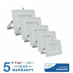 S-dshop - V-TAC FARO PROIETTORE LED SMD 10W 20W 30W 50W 100W 150W 200W SLIM CHIP SAMSUNG-20w-freddo en oferta