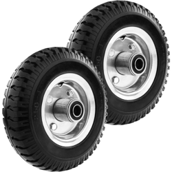 PrimeMatik - Ruota solida di carriola 2-pack 70 Kg 8x2.5' 203x64 mm per piattaforme di trasporto en oferta