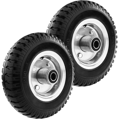 PrimeMatik - Ruota solida di carriola 2-pack 70 Kg 8x2.5' 203x64 mm per piattaforme di trasporto