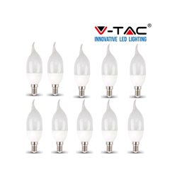 10 LAMPADINE LED V-Tac Candela E14 da 4W Lampade Luce Calda Naturale Fredda-freddo - S-DSHOP en oferta