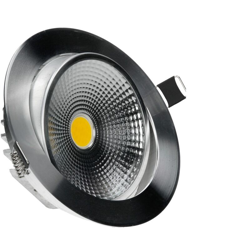 ECD Germany 1 x Faretti LED da Incasso COB 9W 230V - Argento - in Alluminio - ? 135 mm - 638 lumen - Bianco Caldo 2800K - Angolo del Fascio 60 ? características