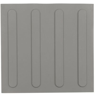 PrimeMatik - Pavimento tattile per non vedenti 30x30cm con linee anticipate grigio 10-pack