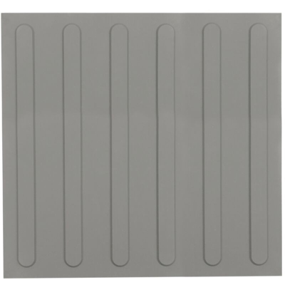 Pavimento tattile per non vedenti 40x40cm con linee anticipate grigio 10-pack - Primematik