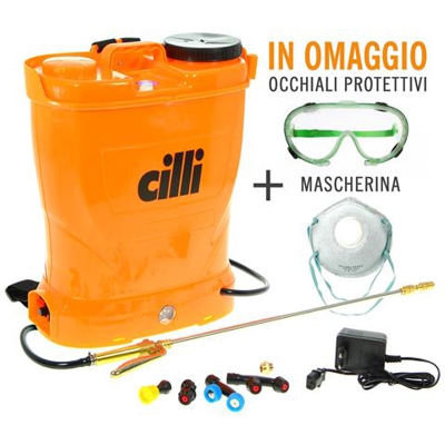 Pompa A Zaino Spalleggiata A Batteria 16 Lt / Irrorazione Trattamenti Diserbo